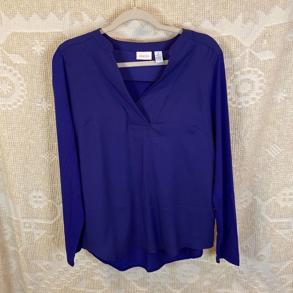 Purple Strechy Chicos Top Sz 1 / med
